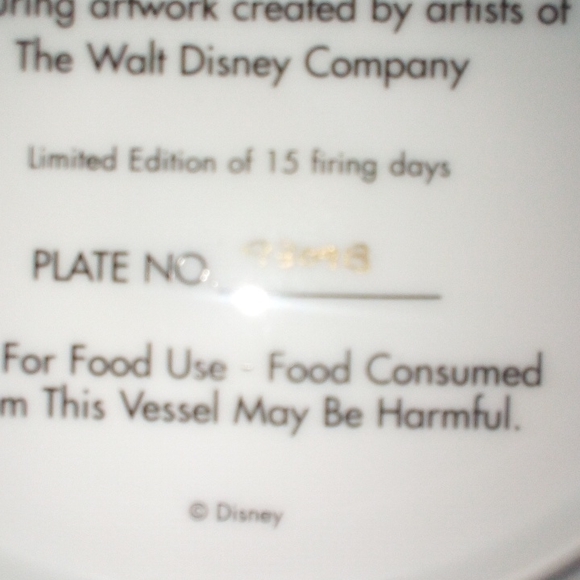 Vintage Disney's Collectors Plate - Picture 4 of 6